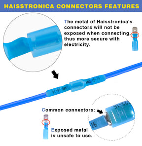Heat Shrink Spade Connectors Male/Female-Marine Grade Wire Connectors