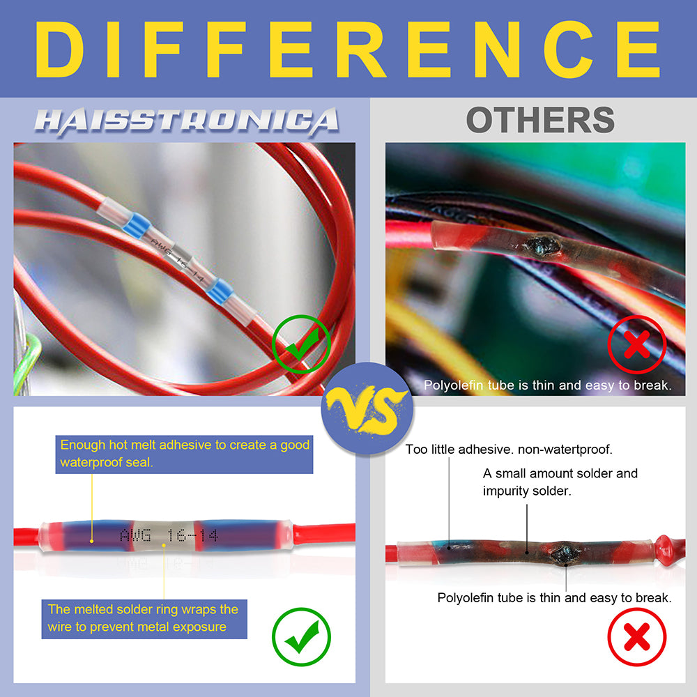 350PCS CoSolder Seal Wire Connectors | Marine Grade Heat Shrink Wire Connectors