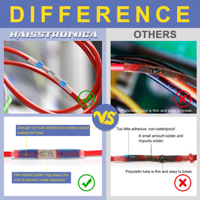240PCS Solder Seal Wire Connectors | Marine Grade Heat Shrink Wire Connectors (5Colors/5Sizes)