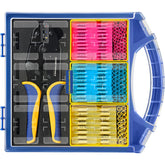 330PCS Heat Shrink Butt Connectors Set,AWG 22-10 Marine Grade Electrical Connectors Kit with Crimping Tool and Removable Storage Bins